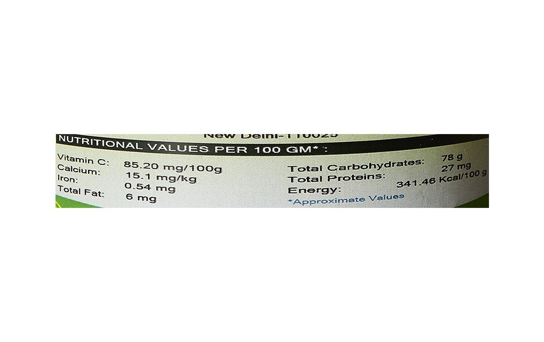 Mother Organic Amla Powder    Plastic Jar  400 grams